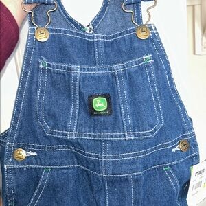 John Deere Blue Denim Bib Overalls NWT 4T